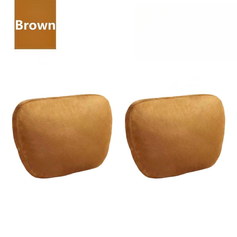 2Pcs Top Quality Suede Car Headrest Neck Support Seat Soft Universal Adjustable Car Pillow Neck High Resilience Rest Cushion