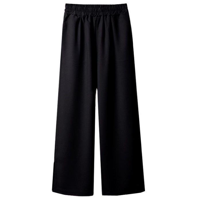 1116 spring and summer Korean version loose casual pants women's straight nine-point wide-leg pants high-waisted sweatpants
