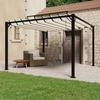 VidaXL Pergola with Louvered Roof Garden Gazebo Outdoor Pavilion Reception Tent Terrace 3x3 M Cream Fabric 313924