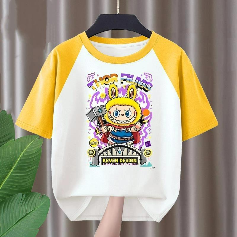 

Monster Elf Cartoon Graphic Labubu Girl Printed T-shirt Summer Women s Casual Outdoor Kids Short Sleeved T-shirt Top 6XL