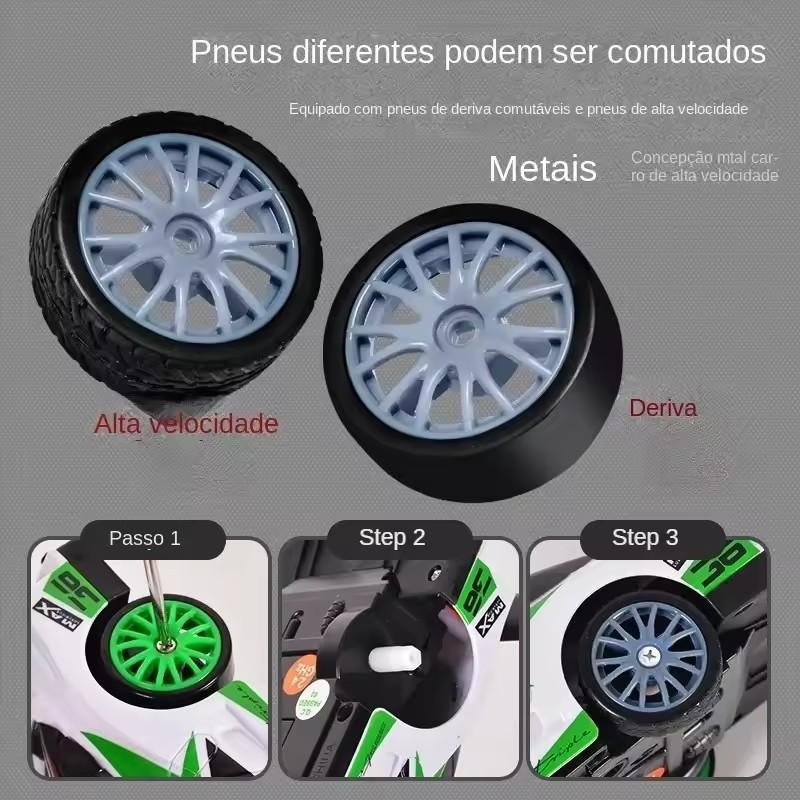 Rc Drift Car With Led Light Remote Control Vehicle Ae86 Professional High Speed Racing Toys For Kids Children Adults Gifts