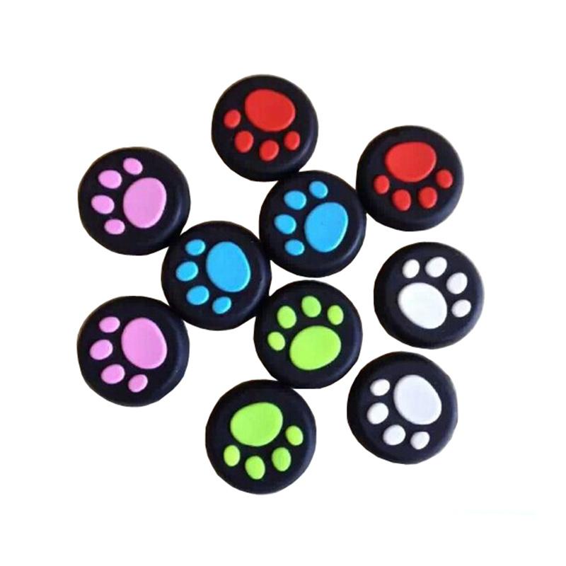 Cat Paw Silicone Caps Thumbstick Grips Joystick Cover Protect Thumb Stick Case for PlayStation 4 PS4 PS5 Xbox One 360 Controller
