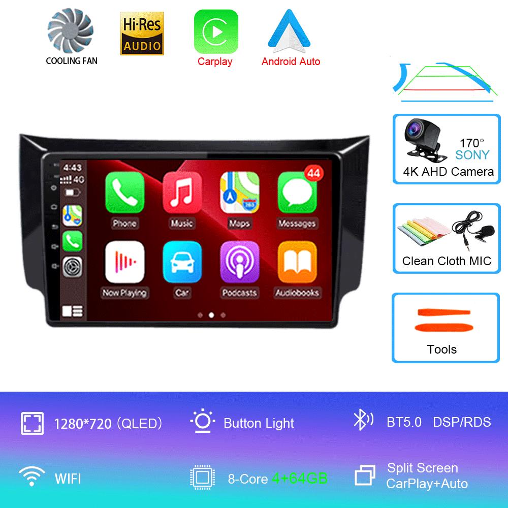 Car Radio Android 14 Carplay Auto For Nissan Sylphy B17 Sentra 12 2012 2013 2014-2018 GPS Multimedia Video Player Stereo 2din 4G