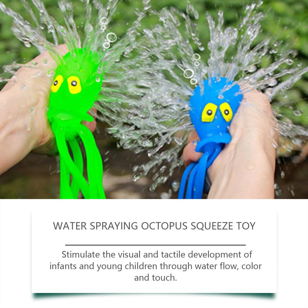 Dowmoo Water-Spraying Octopus Squeeze Toy Children's Outdoor Water Fun Games and Bathing Water Guns