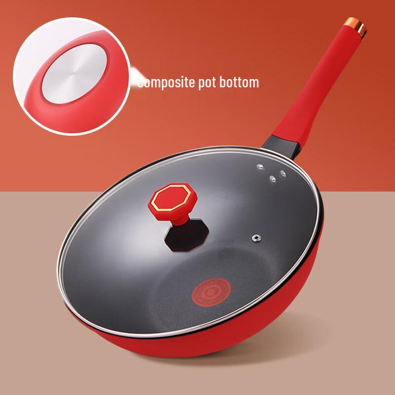 Zhishi Universal Wok with Temperature-Sensing Magnetic Base