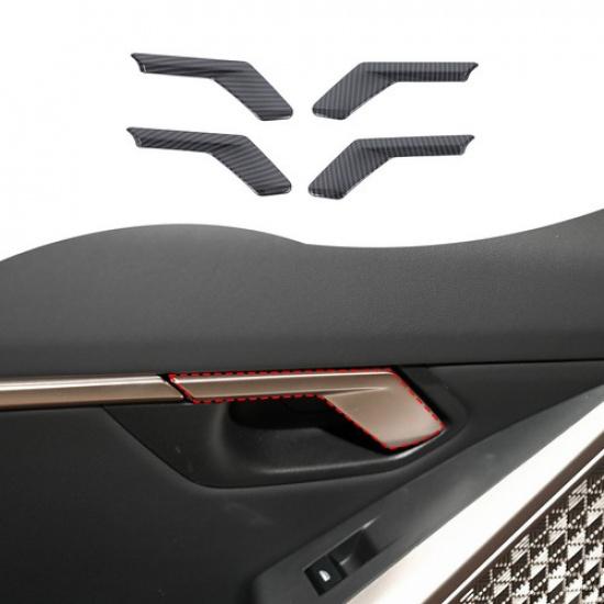 ABS Carbon Fiber Interior Door Handle Grab Trim Cover For BMW 5 Series G60 2024+