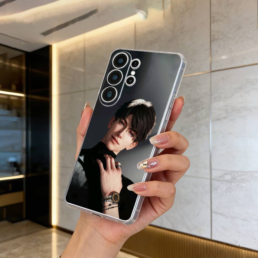 C-C-aleb-love-deep- s--space Clear Soft Silicone Phone Case forSamsung S25, S24, S21, S22, S23, S30, Ultra, S20, Plus