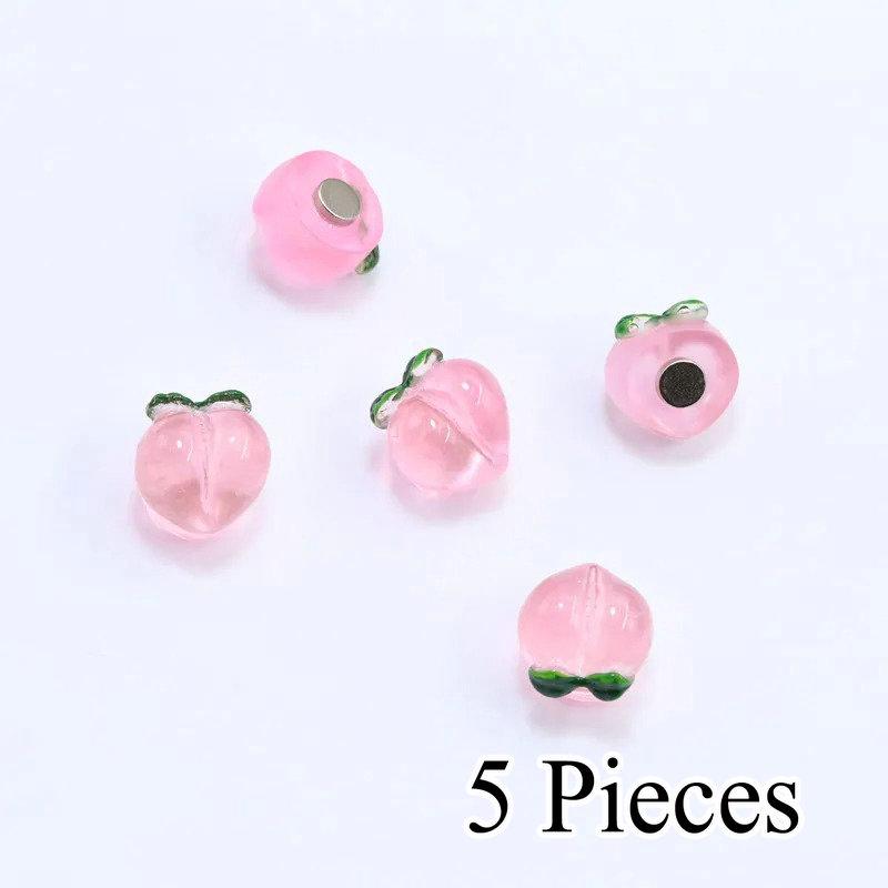 5/10 adet Şeftali Meyvesi Buzdolabı Magnet Etiketleri Buzdolabı Mesaj Notu Reçine Çizgi Film Ev Dekorasyonu Hediye Po Duvar Dekoratif