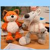 Forest Friends Plush Wolf And Fox Toys With Pp Cotton Filling For Kids Playroom Decor