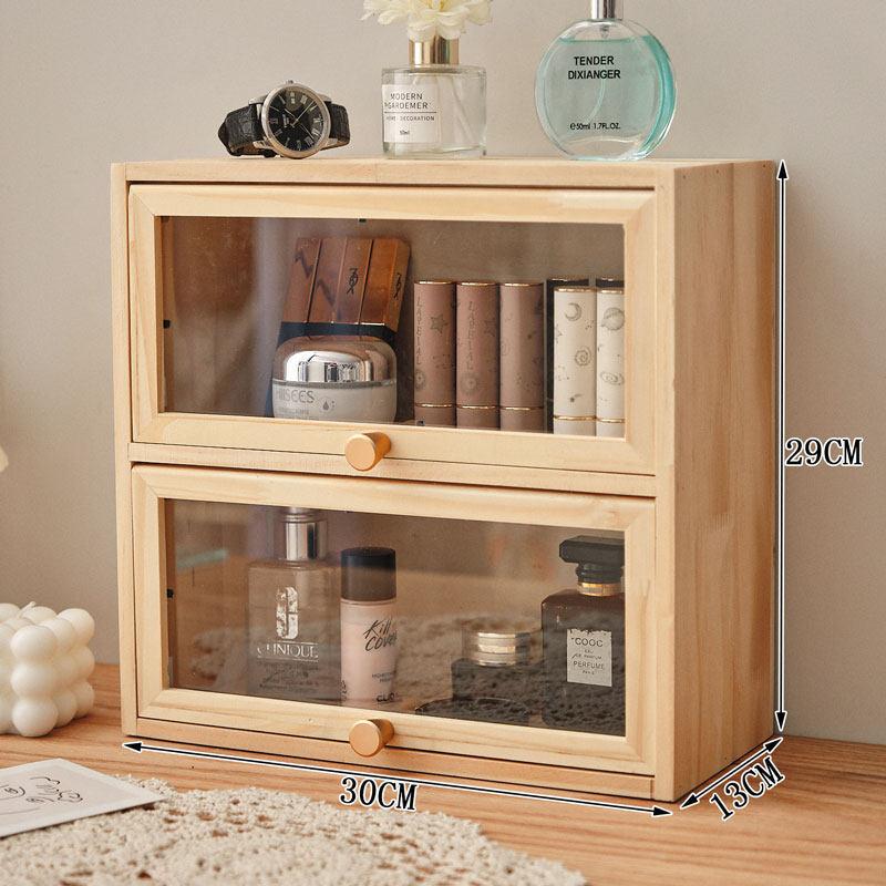 Cup Desktop Storage Cabinet Solid Wood Teacup Tea Set Storage Cabinet Dining Table Coffee Cup Storage Countertop Cup Holder