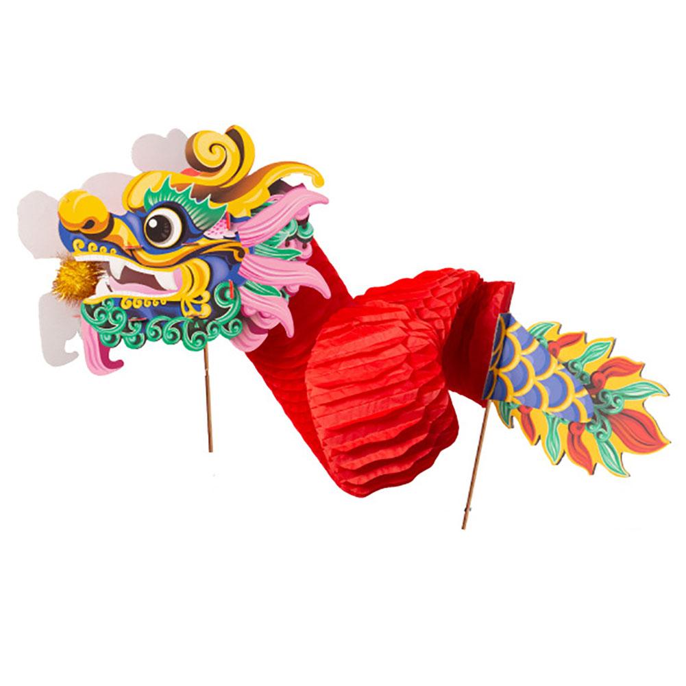 

Chinese New Year Paper Dragon Decoration 3D Dragon Hanging Garland Crafts Handheld Dragon Toys Gift For Kids Boy And Girls Ruyi Pink Dragon #1