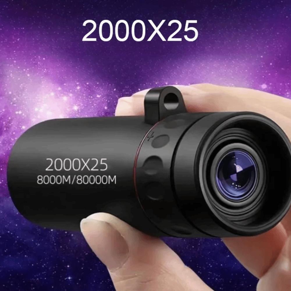 Durable HD Monocular Telescope 2000X25 Magnification Mobile Phone Telescope  Stargazing
