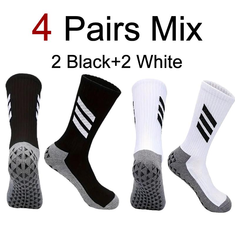 1/4 Pairs Men Non Slip Towel Bottom Football Sports Socks Odor Resistant Sweat Absorbing Breathable Rugby Basketball Yoga Socks
