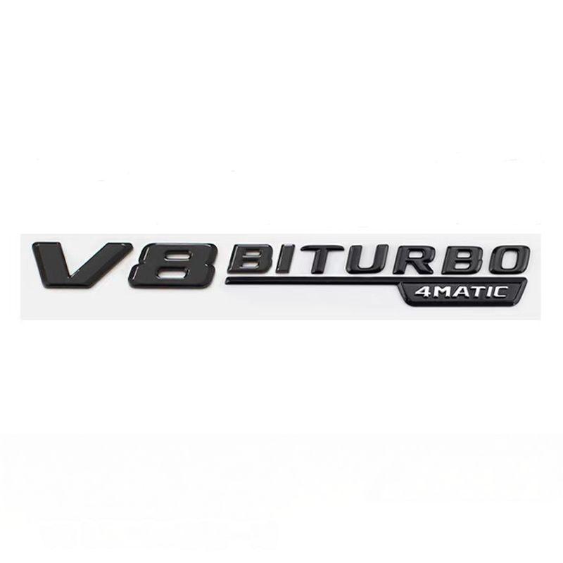 Glossy Black A Class A35 A45 V8 BITURBO TURBO 4MATIC+ Fender Trunk Tailgate Emblem Rear Badge for W176 W177