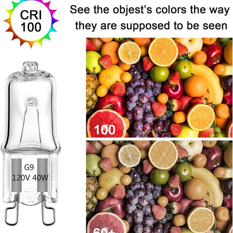 5/10/20PCS Eco Halogen Light Bulbs G9 120V 25W 40W 60W Energy Efficient Crystal Lamps with LED Inserted Beads for Home Lighting