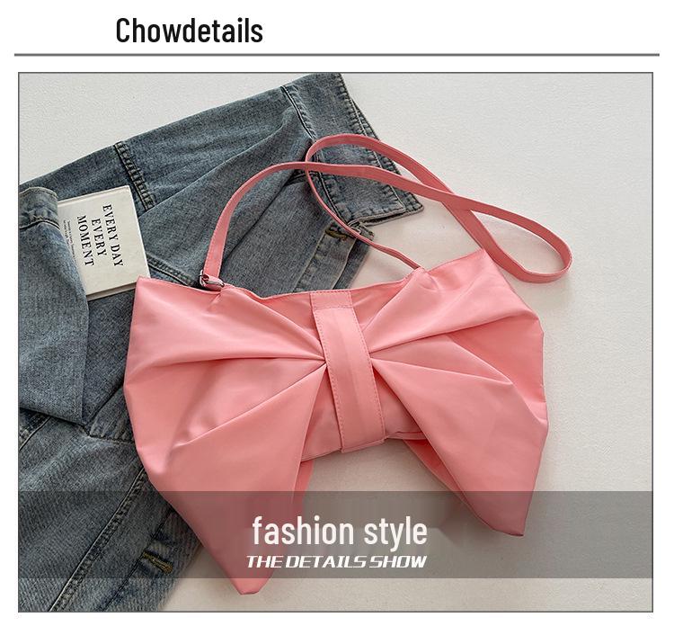Korean Bowknot Women's Pleated Shoulder Bag 2025 - New Fashion Large Capacity Crossbody Underarm Bag
