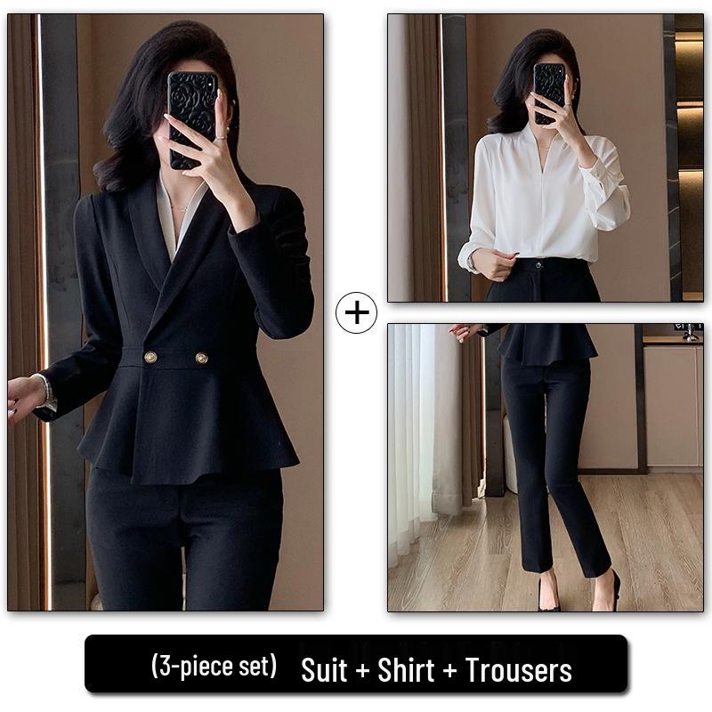 Women's High-End Professional Spring/Summer Suit for Office, Hotel, and Beauty Salon
