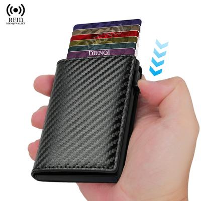 Pop Up Business Card Holders Name Holder Case Multi-card Ultrathin Portable Card Case Wallet Anti-magnetic PU Leather Cradholder