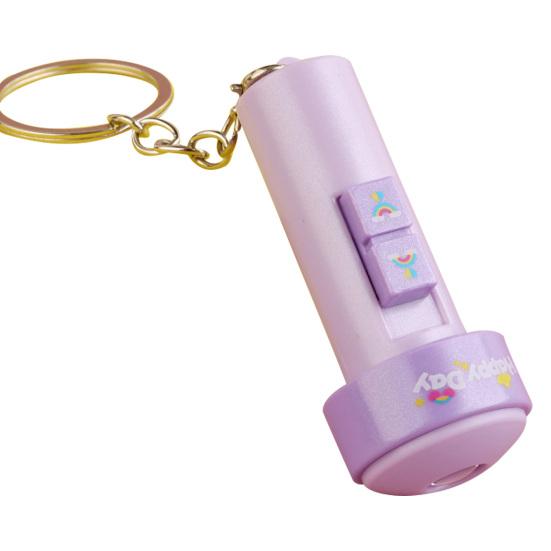 

Mini Flashlight Keychain Cute Toy Flashlight Small Portable Flashlights for Kids Candy Colors Cat Toy Portable Keychain Gift фиолетовый