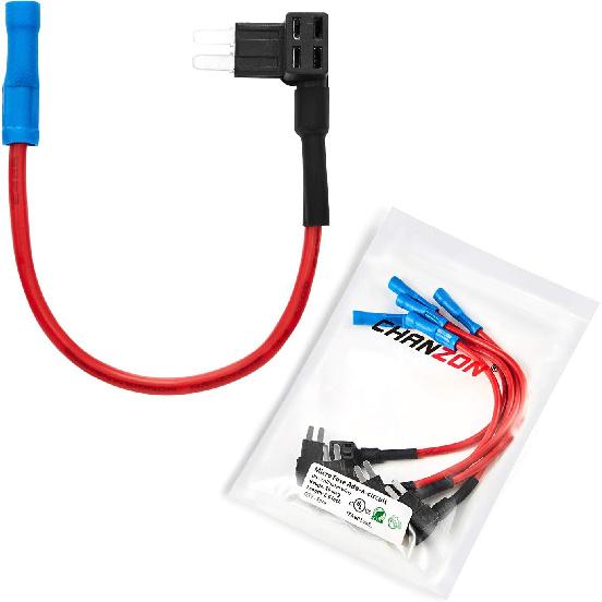 [UL Wire] Chanzon 5Pcs 16awg Add-a-circuit Micro2 Fuse Holder Fuse Tap Adapter For 20A Automotive Car Motorcycle B) 16AWG