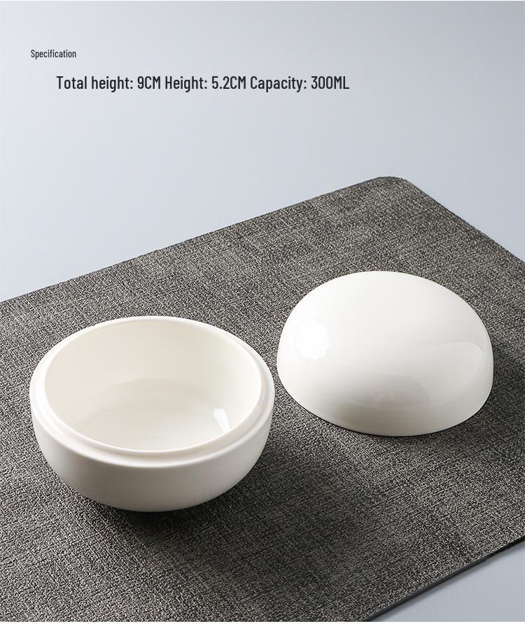 Ceramic Individual Stew Pot for Creative Vegetarian Dining - Bird's Nest Design Double Boiler