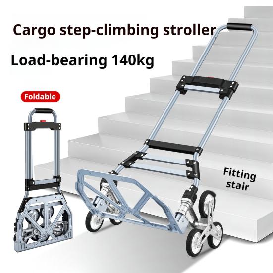 Heavy Duty Trolley with Telescoping Handle Strong Load-bearing Foldable Design Stair Climbing Cart