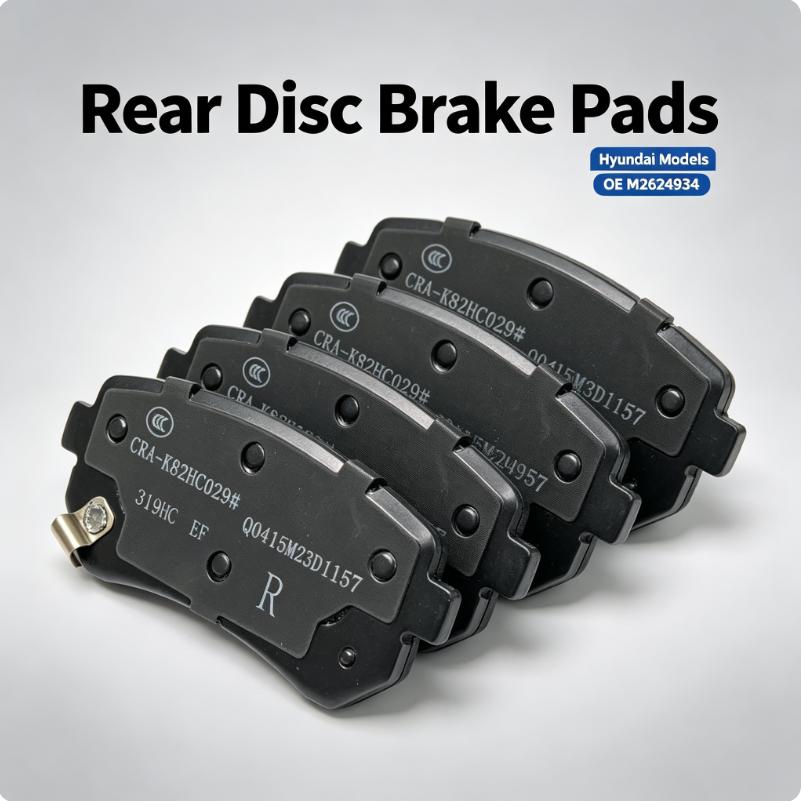 Ceramic Rear Brake Pads 4PCS OE M2624934 for Hyundai Rear Axle