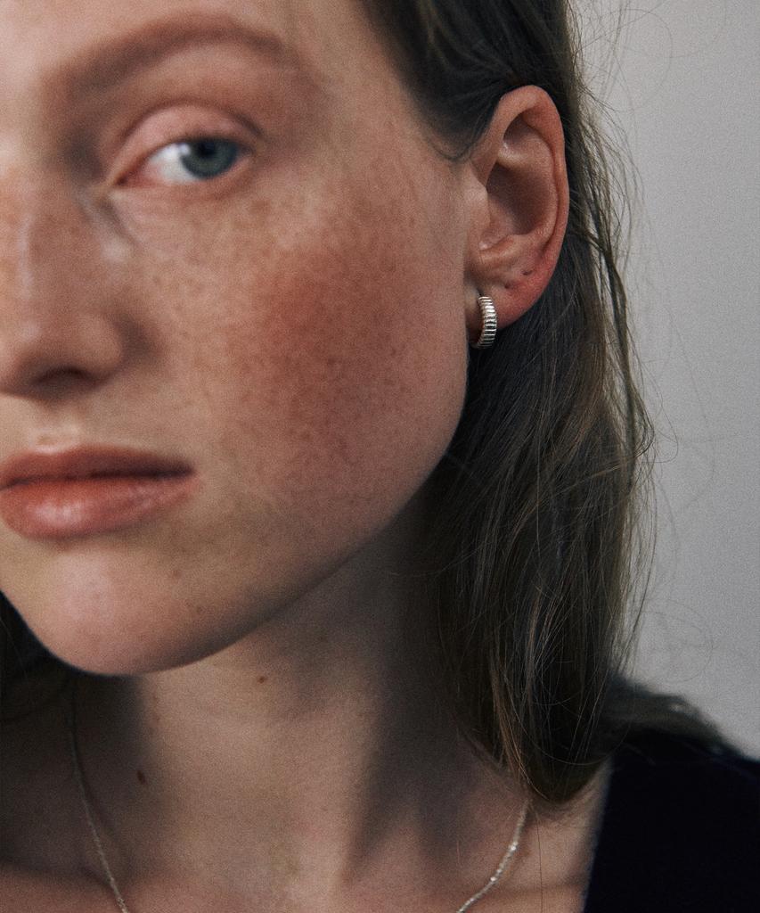 Verte [925 Silver] Deux.Silver.230 / Epais Tier Earring