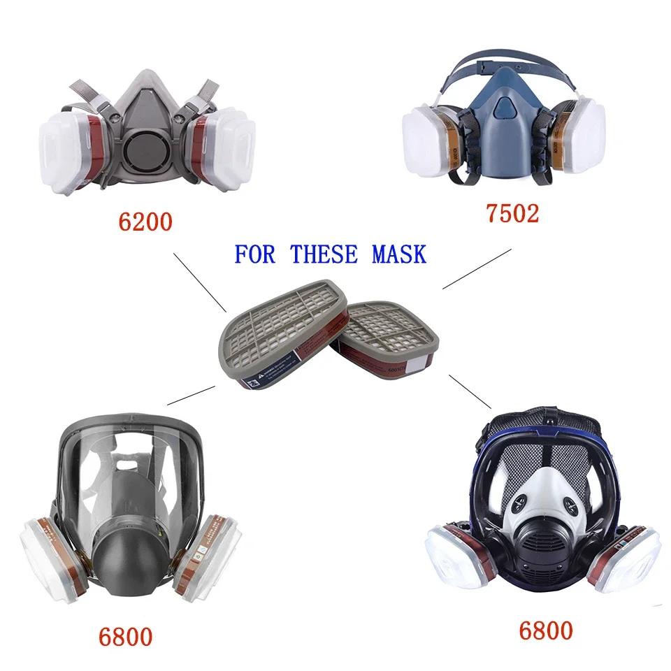 6001 6002 6004 Pudełko na naboje Zestaw filtrów bawełnianych 5N11 Do masek 3m 6200 7502 6800 Pył Gaz Chemikalia Malowanie Natryskiwanie Respirator