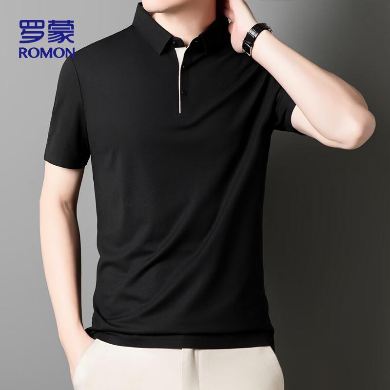 

ROMON Men s Breathable Ice Silk Polo Shirt 2XL