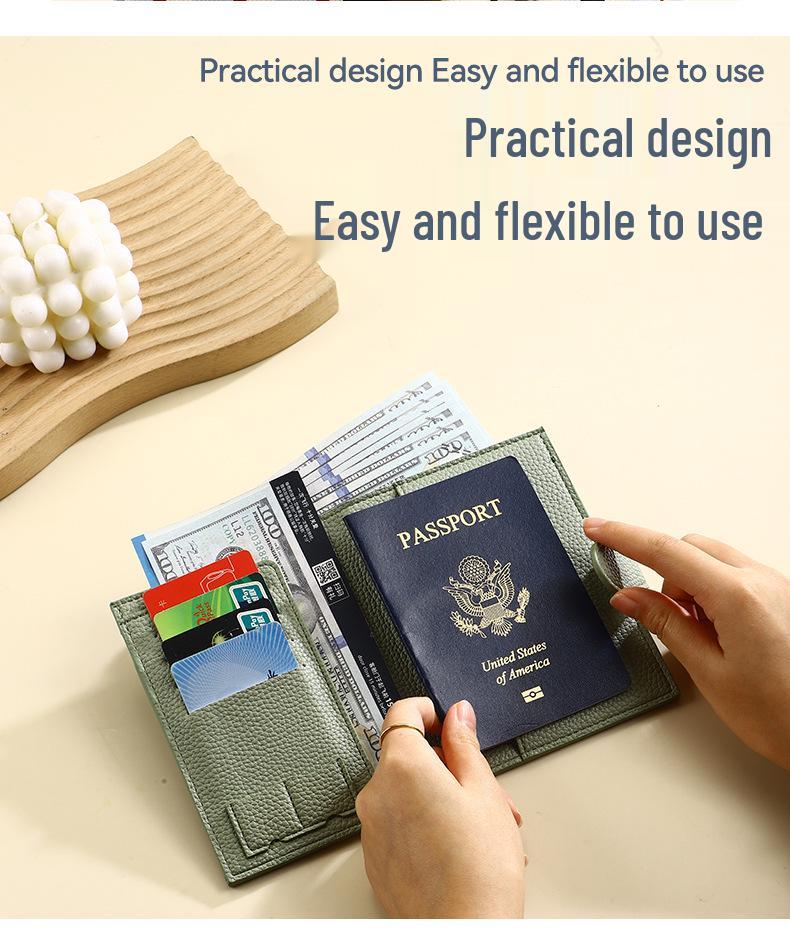 Passport and Ticket Protective Travel Cover with Card and Document Holder - Portable and Multifunctional Storage Bag
