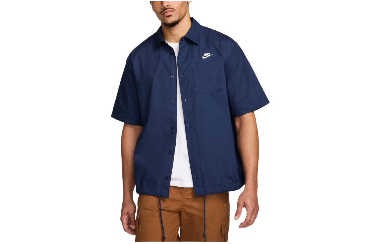 Nike Club Men s Short-Sleeve Oxford Button-Up Shirt FN3902-410 M