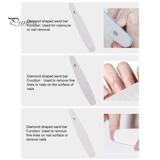 Nail Polishing File 6Pcs Sanding Double-sided Large Area Washable Thick Frosted Multi-functional Emery Boards Buffering Salon Supply Buffer