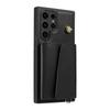 For Samsung Galaxy S23 Ultra Crossbody Phone Case Card Holder Kickstand Leather Coated TPU Mobile Cover