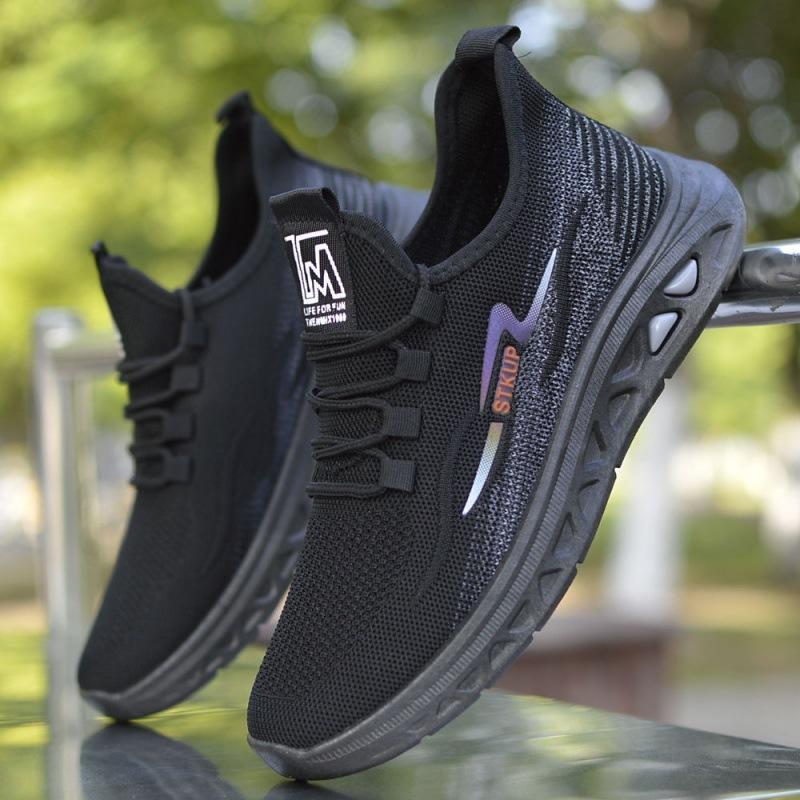 Men's shoes summer 2026 mesh new fly-woven mesh men's soft-soled breathable sports shoes casual shoes light running