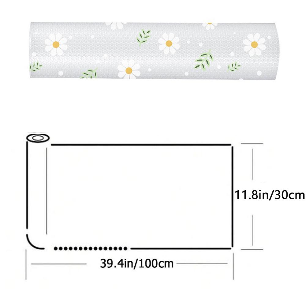 

Daisy Flower Kitchen Cabinet Mat Reusable Drawer Mat Kitchen Dining Table Mat Insulation Mat Waterproof Moisture-proofDrawer Mat