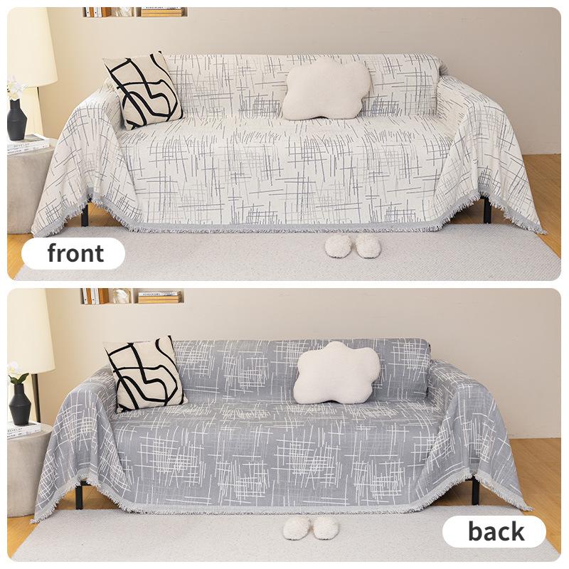 

Диван с рисунком линии, моющийся чехол для дивана, трехместный диван, подходит для гостиной, украшения дома, универсальный сезон Four Seasons 180x130