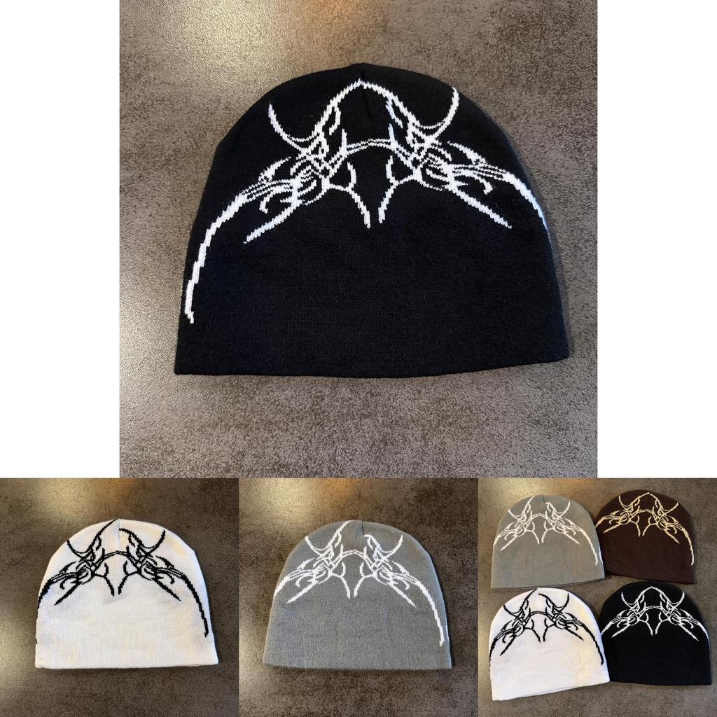 Style Hip Hop Skull Letter Knit Beanie For Men And Women Winter Warmth