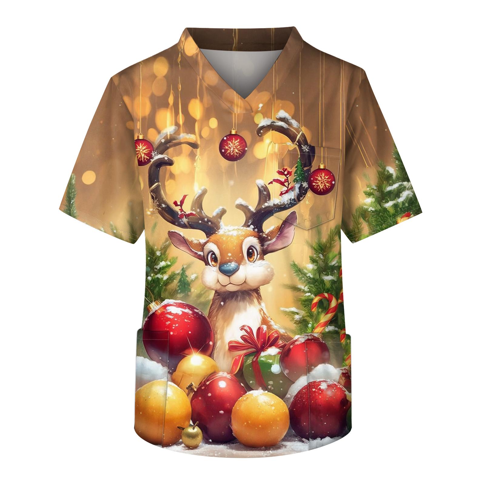 Мужская рабочая блузка с короткими рукавами и v-образным вырезом с принтом топ с нагрудным карманом XXXL 1690₽