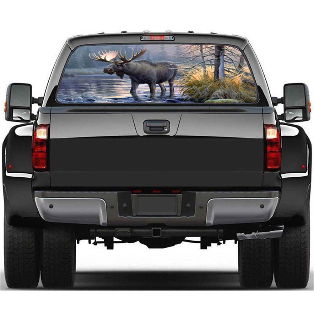 Forest Animals Moose Window Graphic Tint Decal Sticker For Truck Jeep SUV PICUP