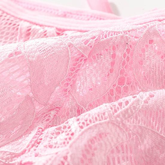 Trendy Sexy Undertøy Åpent Skritt Beskyttende Sømløs Hekle Blomster Blonder Perspektiv Stringundertøy for å sove