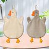 Cute Hand Towel with Hanging   Pure Cotton Absorbent Decorative Kids Goose Hanging Hand Towel for Bathroom Kitchen