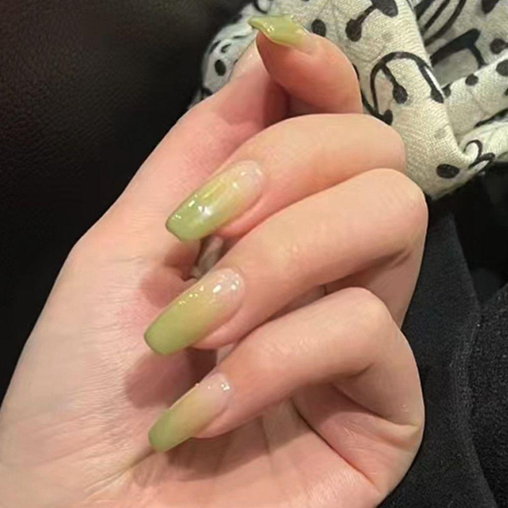

24pcs/Box Detachable Manicure Tool Full Cover Nail Tips Fake Nails Wearable Coffin False Nails