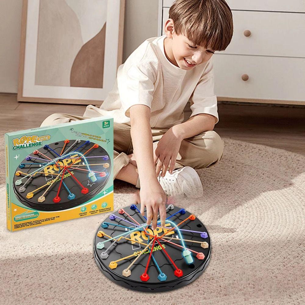 Herausforderung Farbe Kind Seil Knoten Spiel Verdreht Verbunden Linie Sensorisch Soziales Brettspiel Kinderspielzeug Geschenke