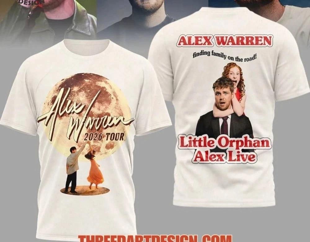 Alex Warren Little Orphan Alex Live 2026 Tour 3D T-Shirt XL