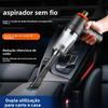 Portable 6000Pa Vacuum Cleaner, Rechargeable, Powerful for Home And Car, Dry And Wet Cleaning, Lightweight And Wireless Compact Design, Suitable for