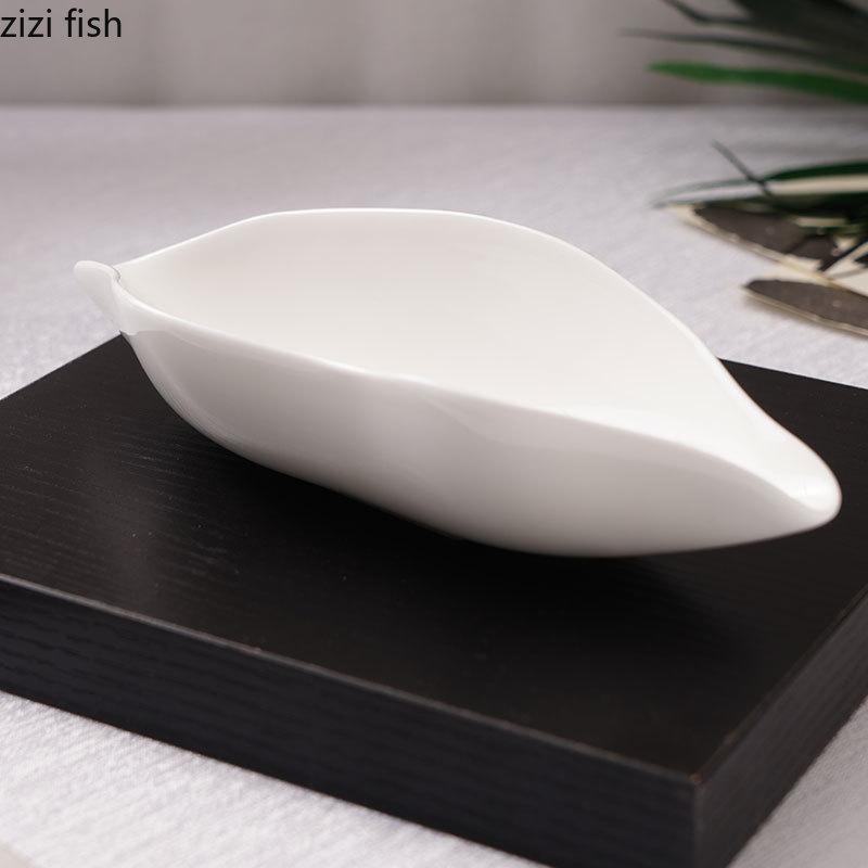 

White Ceramic Dining Plate Sashimi Plate Fruit Salad Bowl Soup Plate Pasta Dish Dessert Bowl Serving Plates Dim Sum Dish Tray