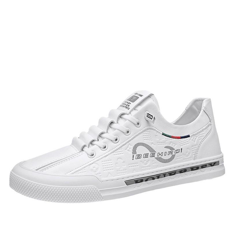 Men's Shoes Spring and Summer Casual Fashion Versatile Leather Four-season Board Shoes Lazy Little White Shoes