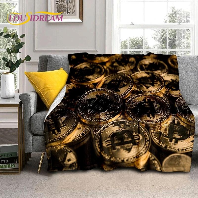 

Биткоин Виртуальная валюта NFT Мягкое фланелевое одеяло для кроватей, спальни, дивана, пикника, плед для укрывания, для отдыха на открытом воздухе, для сна, подарок 30x40in