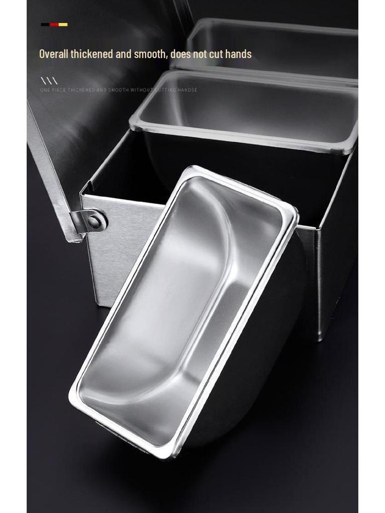 Stainless Steel Spice & Seasoning Box with Lid for Kitchen or Restaurant Use